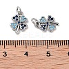 Clover Brass Micro Pave Cubic Zirconia Charms KK-B102-04P-3