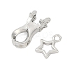 Brass Micro Pave Clear Cubic Zirconia Interlocking Clasps KK-U059-01P-2