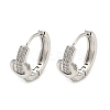 Rack Plating Brass with Cubic Zirconia Hoop Earrings for Women EJEW-G363-06P-1