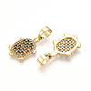 Brass Micro Pave Cubic Zirconia Pendants KK-N257-02G-2
