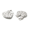 304 Stainless Steel Groove Heart Hoop Earrings for Women EJEW-S227-65P-2