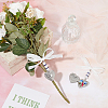2Pcs 316 Stainless Steel Locket Heart Wedding Bouquet Pendants Decorations HJEW-UN00043-2