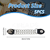 5Pcs Alloy & Imitation Leather Waistcoat Extension Chain FIND-FH0008-85A-2