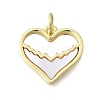 Heart Shape Brass Pendants KK-V010-33G-1