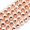 Electroplate Non-magnetic Synthetic Hematite Beads Strands G-L485-03D-LRG-1