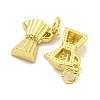 Rack Plating Brass Micro Pave Clear Cubic Zirconia Pendants KK-B091-36G-2