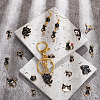 64Pcs 16 Style Light Gold Plated Alloy Pendants ENAM-PH0002-46-5