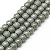 Non-magnetic Synthetic Hematite Beads Strands G-K015-6mm-02F-2