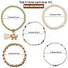 1 Set Bohemian Vacation Style Glass Beaded Stackable Stretch Bracelets Set for Women BJEW-SP0001-13-2