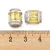 Rack Plating Brass Micro Pave Cubic Zirconia European Beads KK-F089-31P-4