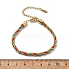 Twisted Nylon Cord Bracelets for Women BJEW-V007-01G-01-3