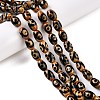Natural Tibetan Agate 3-Eye Beads Strands G-T138-195C-1