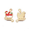 Rack Plating Alloy Enamel Pendants X-ENAM-N055-127-3