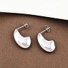 304 Stainless Steel Teardrop Stud Earrings EJEW-D335-01P-3