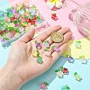 90Pcs 9 Colors Glass Pendants PALLOY-CJ00057-4