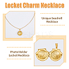 2Pcs 2 Colors Stainless Steel Shell Shape Locket Pendant Necklaces Set NJEW-FI0001-28-4