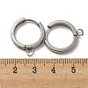 Tarnish Resistant 201 Stainless Steel Huggie Hoop Earrings Findings STAS-A167-01O-P-3