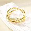 Star 925 Sterling Silver Cubic Zirconia Rings for Women RJEW-S631-01G-2