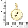 Brass Micro Pave Clear Cubic Zirconia Pendants KK-L253-17G-N-3