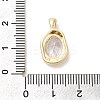 Golden Brass Micro Pave Cubic Zirconia Pendants KK-U031-02G-01-3