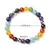 Chakra Gemstone Beaded Stretch Bracelets BJEW-JB02301-3