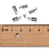 Tarnish Resistant 201 Stainless Steel Fold Over Crimp Cord Ends X-STAS-R055-08-3