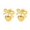 Bowknot Ion Plating(IP) 304 Stainless Steel Stud Earrings EJEW-R164-01G-1