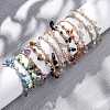12Pcs 12 Colors Natural & Synthetic Gemstone Chip Charm Bracelets for Men Women BJEW-G743-03-1