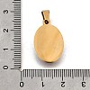 Religion Theme 304 Stainless Steel Pave Epoxy Pendants STAS-K256-29G-01-3