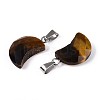 Natural Tiger Eye Pendants G-N349-02E-P-2