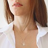7Pcs 7 Styles Rack Plating Brass Micro Pave Cubic Zirconia Pendants ZIRC-SZ0004-86-7