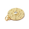 Rack Plating Brass Micro Pave Clear Cubic Zirconia Pendants LS-KK-H431-21G-3
