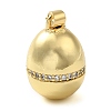 Rack Plating Brass Micro Pave Clear Cubic Zirconia Pendants KK-C047-09G-1