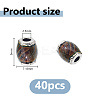 40Pcs Glass Large Hole Beads GLAA-DC0001-59-2