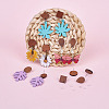 Coconut Brown Wood Stud Earring Findings EJEW-TA0010-06P-12