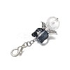 8Pcs Cat Shape Glass Pendant Decorations HJEW-JM04088-6