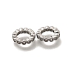 Brass Micro Pave Clear Cubic Zirconia European Beads KK-Z126-21P-1