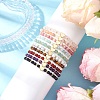Heart Natural Gemstone Round Beads Braided Nylon Thread Bracelets for Women BJEW-MZ00166-3