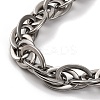 201 Stainless Steel Oval Rope Chain Necklace NJEW-F222-32P-3