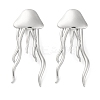 304 Stainless Steel Jellyfish Stud Earrings EJEW-D281-29S-1