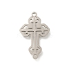 201 Stainless Steel Laser Cut Connector Charms STAS-R132-13P-1