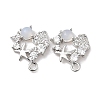 Brass with Cubic Zirconia Stud Earring Finding LS-KK-Q048-20P-1