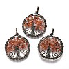 Natural Carnelian Pendants G-B001-01R-E-1
