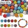 Pave Disco Ball Beads RB-YW0001-16B-1