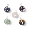 Copper Wired Gemstone Pendants PALLOY-JF02921-1