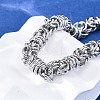 304 Stainless Steel Byzantine Chain Bracelets for Women Men BJEW-R018-14P-2