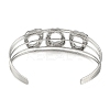 Non-Tarnish 304 Stainless Steel Hollow Open Cuff Bangles BJEW-Q348-03P-06-3