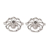 Halloween Brass Pave Clear & Black Cubic Zirconia Connector Charms LS-KK-E068-VB060-2