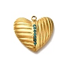 Ion Plating(IP) 304 Stainless Steel Rhinestone Pendants STAS-A104-09G-2