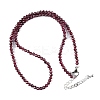 Natural Garnet Beaded Necklaces NJEW-K114-B-A04-4